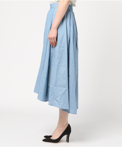 MERLOT（メルロー）の「デニムアシンメトリースカート614-0527（デニムスカート・レディース・ライトブルー/ブルー・FREE）」の4枚目の写真