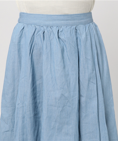 MERLOT（メルロー）の「デニムアシンメトリースカート614-0527（デニムスカート・レディース・ライトブルー/ブルー・FREE）」の6枚目の写真