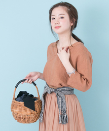 URBAN RESEARCH | UR Vネックリネンブラウス(シャツ/ブラウス)