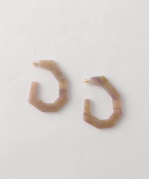 Steven Alan（スティーブンアラン）の「＜RACHEL COMEY＞FACTOR EARRINGS/ﾋﾟｱｽ（ピアス（両耳用）・レディース・ブラウン/ライトピンク・FREE）」の2枚目の写真