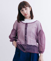 MERLOT | ラメカーディガン1182(カーディガン/ボレロ)