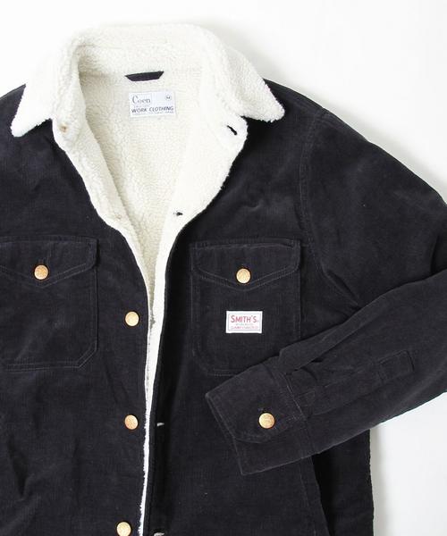 coen(コーエン)の「SMITH(スミス)別注コーディロイボアジャケット(ブルゾン・メンズ・ダークブラウン/ネイビー・MEDIUM/SMALL/X-LARGE/LARGE)」の2枚目の写真