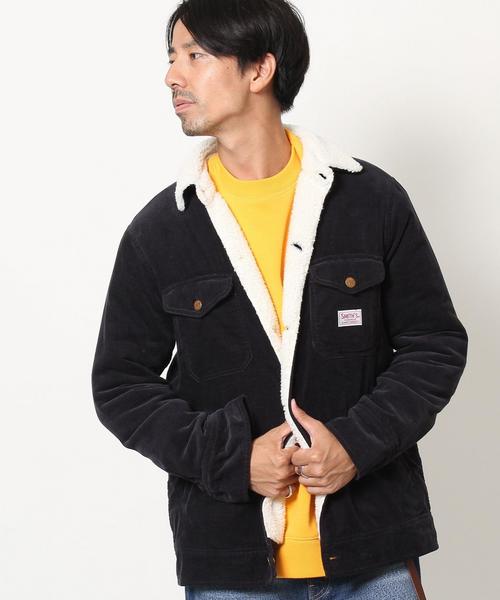 coen(コーエン)の「SMITH(スミス)別注コーディロイボアジャケット(ブルゾン・メンズ・ダークブラウン/ネイビー・MEDIUM/SMALL/X-LARGE/LARGE)」の3枚目の写真