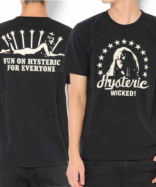 HYSTERIC GLAMOUR（ヒステリックグラマー）の「WICKED STAR pt T-SH（Tシャツ/カットソー・メンズ・ピンク/ブルー/ブラック・SMALL/MEDIUM/LARGE）」の2枚目の写真