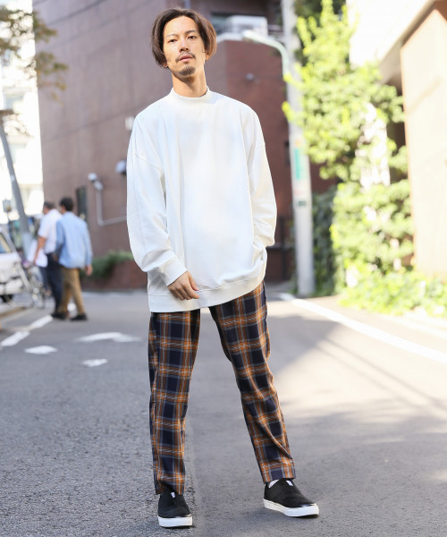 RAGEBLUE（レイジブルー）の「＜ZOZOTOWN限定＞裏毛スーパービッグモックネックスウェット/782436（スウェット・メンズ・ホワイト/ブラック/ネイビー・LARGE/MEDIUM/SMALL）」の12枚目の写真