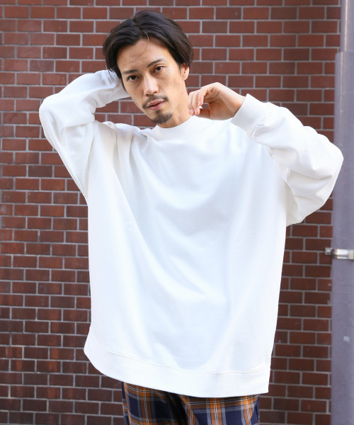 RAGEBLUE（レイジブルー）の「＜ZOZOTOWN限定＞裏毛スーパービッグモックネックスウェット/782436（スウェット・メンズ・ホワイト/ブラック/ネイビー・LARGE/MEDIUM/SMALL）」の18枚目の写真