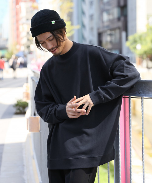 RAGEBLUE（レイジブルー）の「＜ZOZOTOWN限定＞裏毛スーパービッグモックネックスウェット/782436（スウェット・メンズ・ホワイト/ブラック/ネイビー・LARGE/MEDIUM/SMALL）」の16枚目の写真