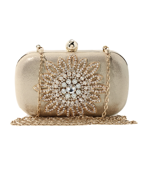 ROSE BUD（ローズバッド）の「(LL ACCESSORIES)B932 BAG[結婚式＆パーティーにもオススメ]（クラッチバッグ・レディース・ゴールド/ブラック・ONE SIZE）」の2枚目の写真