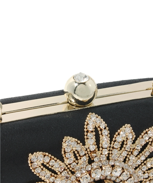 ROSE BUD（ローズバッド）の「(LL ACCESSORIES)B932 BAG[結婚式＆パーティーにもオススメ]（クラッチバッグ・レディース・ゴールド/ブラック・ONE SIZE）」の5枚目の写真