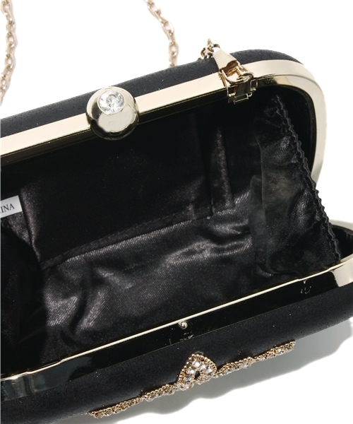 ROSE BUD（ローズバッド）の「(LL ACCESSORIES)B932 BAG[結婚式＆パーティーにもオススメ]（クラッチバッグ・レディース・ゴールド/ブラック・ONE SIZE）」の10枚目の写真