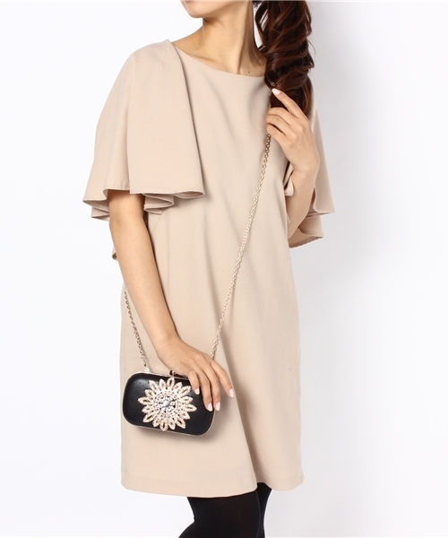 ROSE BUD（ローズバッド）の「(LL ACCESSORIES)B932 BAG[結婚式＆パーティーにもオススメ]（クラッチバッグ・レディース・ゴールド/ブラック・ONE SIZE）」の7枚目の写真