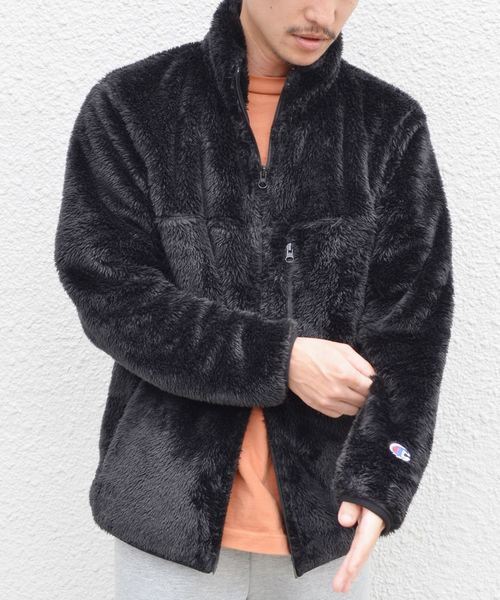 Champion(チャンピオン)の「Champion×SHIPS:【WEB限定】別注 シェルパフリース トラック ジャケット□(ブルゾン・メンズ・チャコールグレー/ブラック/ネイビー/キャメル・SMALL/MEDIUM/LARGE)」の6枚目の写真