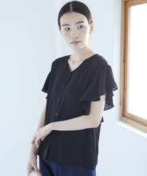 AMERICAN HOLIC | ・袖フリルVネックブラウス(シャツ/ブラウス)