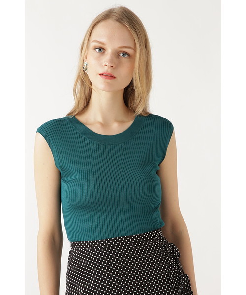 JILL STUART（ジルスチュアート）の「ニカ ワイドリブニット（ニット/セーター・レディース・パープル/グリーン・MEDIUM）」の2枚目の写真