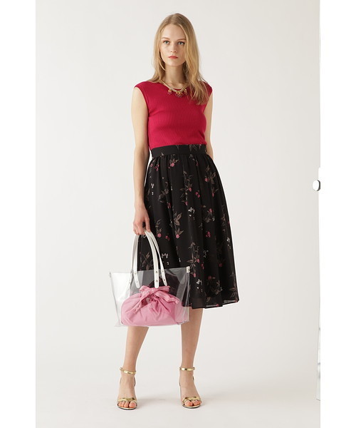 JILL STUART（ジルスチュアート）の「ニカ ワイドリブニット（ニット/セーター・レディース・パープル/グリーン・MEDIUM）」の6枚目の写真