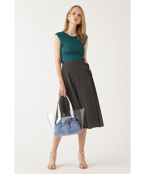 JILL STUART（ジルスチュアート）の「ニカ ワイドリブニット（ニット/セーター・レディース・パープル/グリーン・MEDIUM）」の5枚目の写真