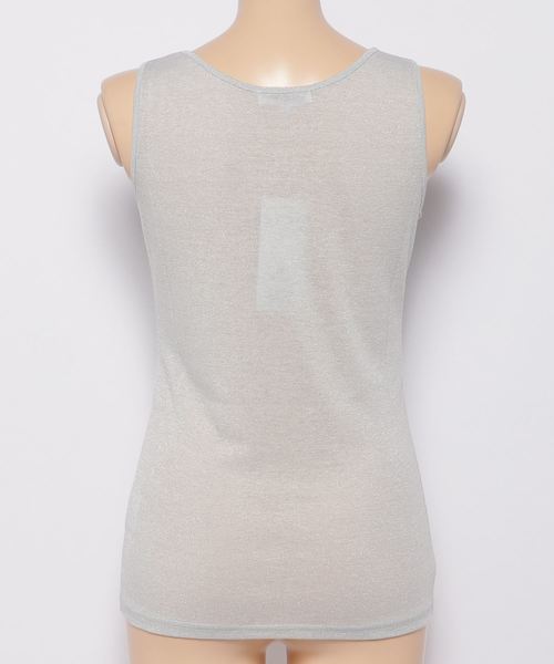 NATURAL BEAUTY BASIC（ナチュラルビューティーベーシック）の「ラメフライス タンクトップ（タンクトップ・レディース・カーキ/ゴールド/シルバー・MEDIUM）」の5枚目の写真