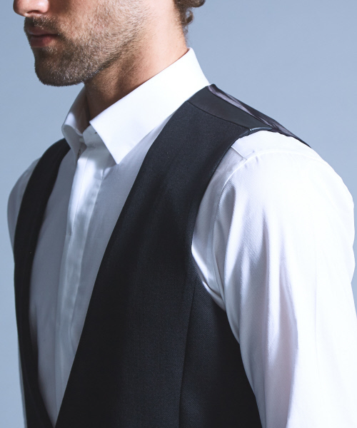 5351 POUR LES HOMMES（ゴーサンゴーイチプールオム）の「【セットアップ対応】フレンチギャバセットアップジレ（ベスト・メンズ・ブラック・44/46/48）」の7枚目の写真