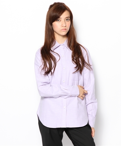 LOUNGEDRESS(ラウンジドレス)の「ヒールピン付きシャツ(シャツ/ブラウス・レディース・オフホワイト/パープル/サックスブルー・フリ-)」の8枚目の写真