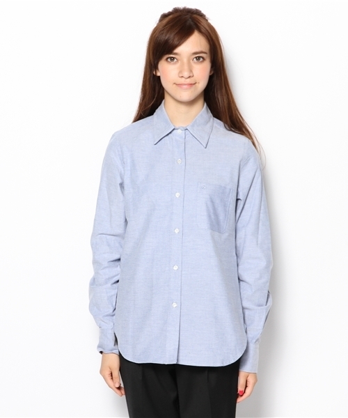 LOUNGEDRESS(ラウンジドレス)の「ヒールピン付きシャツ(シャツ/ブラウス・レディース・オフホワイト/パープル/サックスブルー・フリ-)」の12枚目の写真