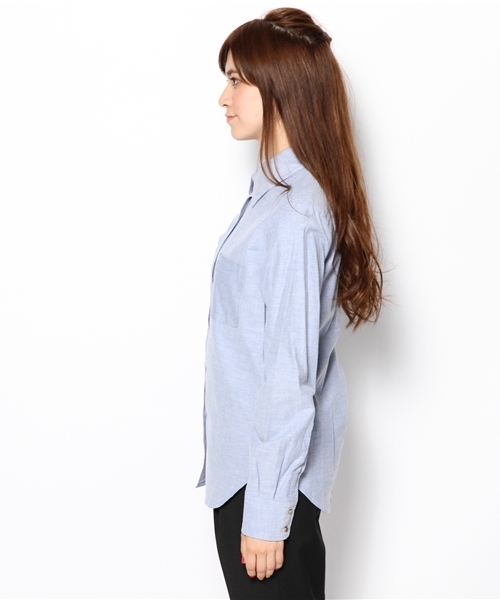 LOUNGEDRESS(ラウンジドレス)の「ヒールピン付きシャツ(シャツ/ブラウス・レディース・オフホワイト/パープル/サックスブルー・フリ-)」の10枚目の写真