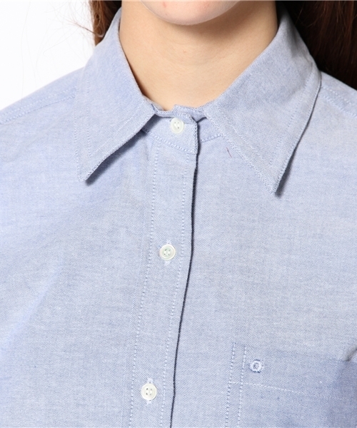 LOUNGEDRESS(ラウンジドレス)の「ヒールピン付きシャツ(シャツ/ブラウス・レディース・オフホワイト/パープル/サックスブルー・フリ-)」の9枚目の写真