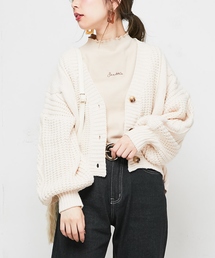 natural couture | ざっくりケーブルショートカーデ(カーディガン/ボレロ)