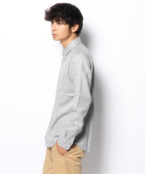 EDIFICE（エディフィス）の「◇サキソニーボタンダウンシャツ（シャツ/ブラウス・メンズ・ホワイト/ネイビー/ボルドー/ライトグレー・44/46/50/48）」の6枚目の写真