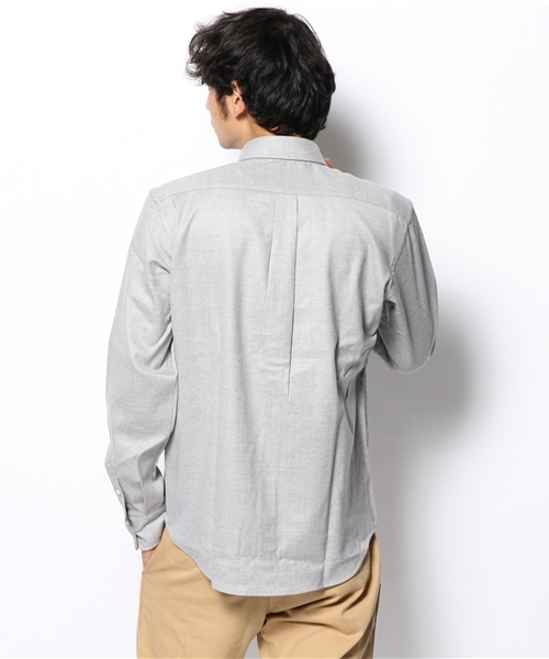 EDIFICE（エディフィス）の「◇サキソニーボタンダウンシャツ（シャツ/ブラウス・メンズ・ホワイト/ネイビー/ボルドー/ライトグレー・44/46/50/48）」の7枚目の写真