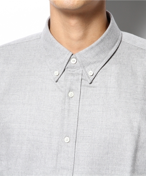 EDIFICE（エディフィス）の「◇サキソニーボタンダウンシャツ（シャツ/ブラウス・メンズ・ホワイト/ネイビー/ボルドー/ライトグレー・44/46/50/48）」の8枚目の写真