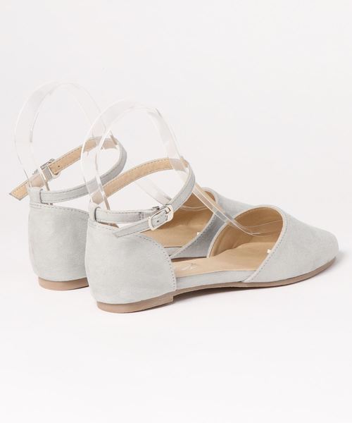 KOBE LETTUCE（コウベレタス）の「アンクルストラップサイドカットフラットポインテッドトゥパンプス（パンプス・レディース・ベージュ/グレー/サックスブルー/ライム/レッド/ブラック/ラベンダー/ブルー系その他・L/LL/M/S）」の9枚目の写真