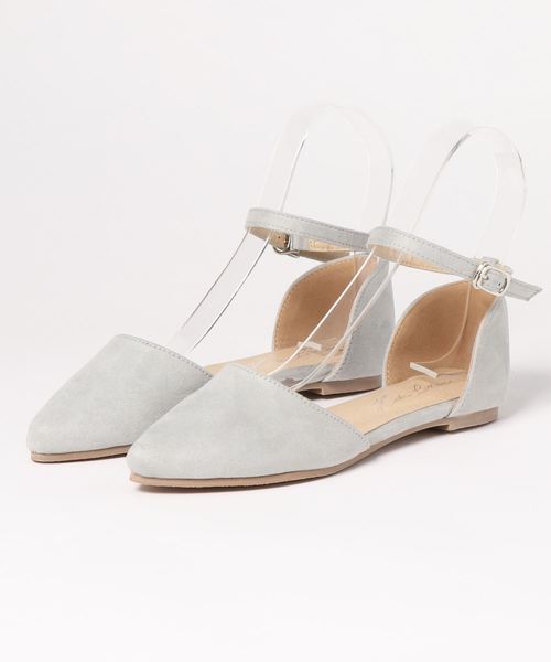 KOBE LETTUCE（コウベレタス）の「アンクルストラップサイドカットフラットポインテッドトゥパンプス（パンプス・レディース・ベージュ/グレー/サックスブルー/ライム/レッド/ブラック/ラベンダー/ブルー系その他・L/LL/M/S）」の12枚目の写真