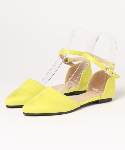 KOBE LETTUCE（コウベレタス）の「アンクルストラップサイドカットフラットポインテッドトゥパンプス（パンプス・レディース・ベージュ/グレー/サックスブルー/ライム/レッド/ブラック/ラベンダー/ブルー系その他・L/LL/M/S）」の14枚目の写真