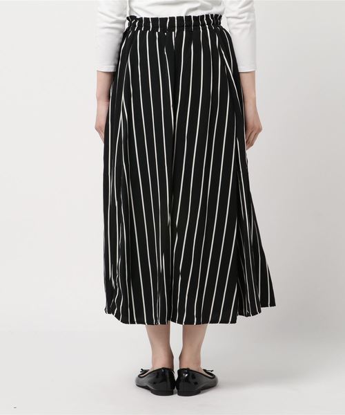 おしゃれスタ(オシャレスタ)の「ストライプ ゴアードSK(LC)(スカート・レディース・ブラック/ネイビー/オフホワイト・FREE)」の5枚目の写真