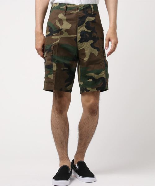 ROTHCO（ロスコ）の「【ROTHCO】（UN）B.D.U コンバットショーツ（カーゴパンツ・メンズ・ブラック/デザートカモ/カーキ/グリーン系カモフラージュ/ライトブラウン/オリーブドラブ/ウッドランド/ネイビー/タイガーカモ・MEDIUM/SMALL/LARGE）」の9枚目の写真