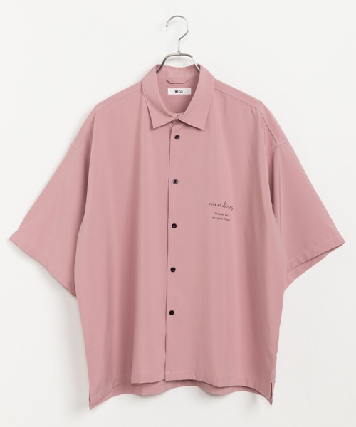 WEGO(ウィゴー)の「WEGO/ロゴプリントオーバーシャツ(シャツ/ブラウス・メンズ・ピンク/ワイン/ブラック・MEDIUM/LARGE)」の10枚目の写真