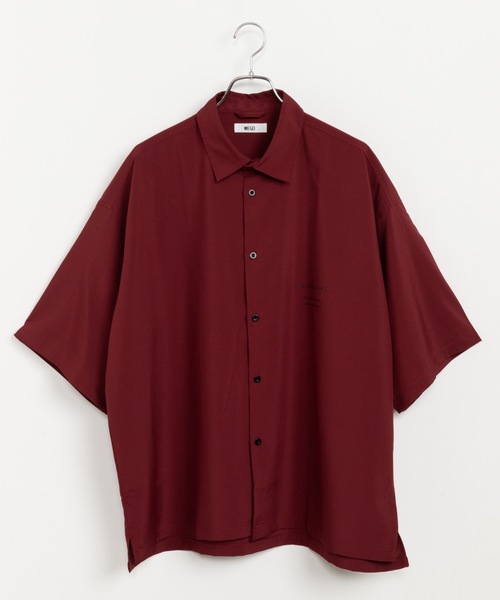 WEGO(ウィゴー)の「WEGO/ロゴプリントオーバーシャツ(シャツ/ブラウス・メンズ・ピンク/ワイン/ブラック・MEDIUM/LARGE)」の9枚目の写真