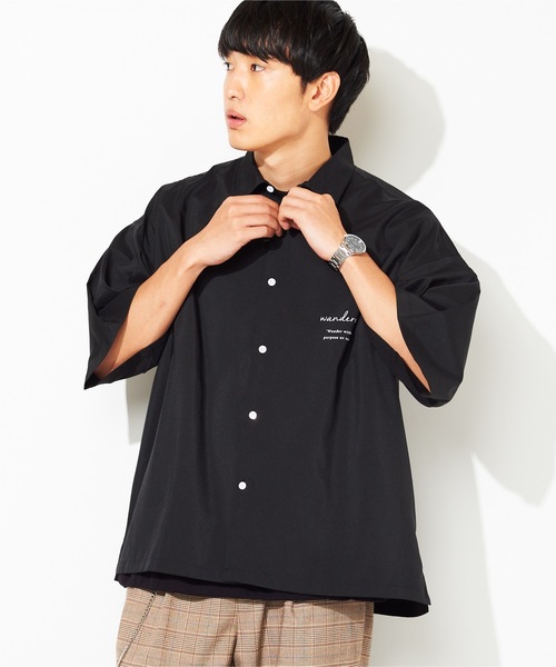 WEGO(ウィゴー)の「WEGO/ロゴプリントオーバーシャツ(シャツ/ブラウス・メンズ・ピンク/ワイン/ブラック・MEDIUM/LARGE)」の16枚目の写真