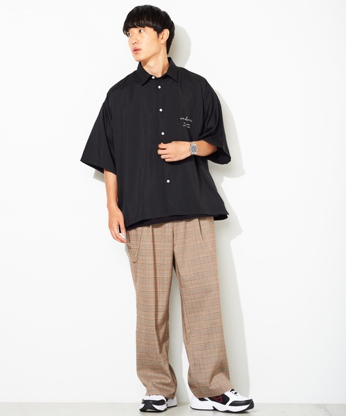 WEGO(ウィゴー)の「WEGO/ロゴプリントオーバーシャツ(シャツ/ブラウス・メンズ・ピンク/ワイン/ブラック・MEDIUM/LARGE)」の15枚目の写真