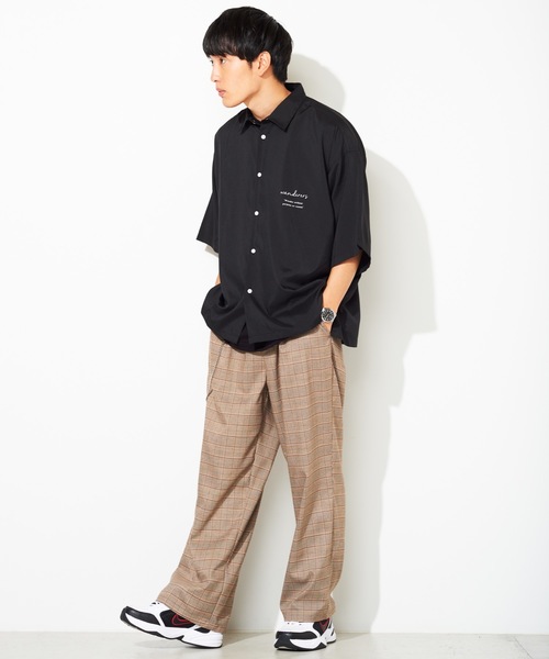 WEGO(ウィゴー)の「WEGO/ロゴプリントオーバーシャツ(シャツ/ブラウス・メンズ・ピンク/ワイン/ブラック・MEDIUM/LARGE)」の14枚目の写真