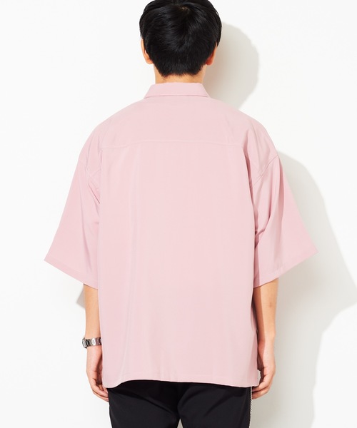 WEGO(ウィゴー)の「WEGO/ロゴプリントオーバーシャツ(シャツ/ブラウス・メンズ・ピンク/ワイン/ブラック・MEDIUM/LARGE)」の4枚目の写真
