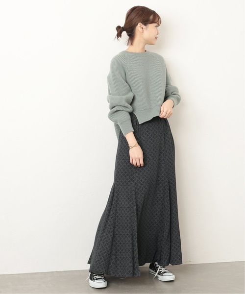 journal standard L'essage（ジャーナルスタンダードレサージュ）の「オーナメントプリントスカート◆（スカート・レディース・ベージュ/カーキ・FREE）」の9枚目の写真