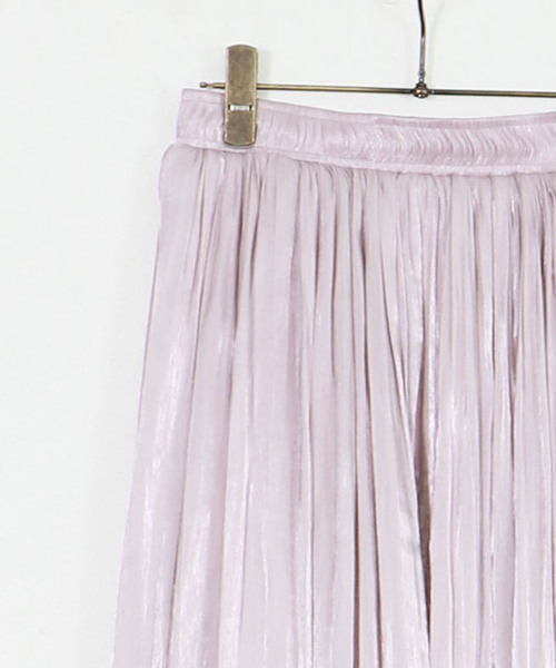 vingtrois(バントロア)の「【vingtrois】ランダムシャイニーサテンプリーツスカート(スカート・レディース・ブラック/キャメル/ピンク系その他/グレイッシュベージュ・M)」の18枚目の写真
