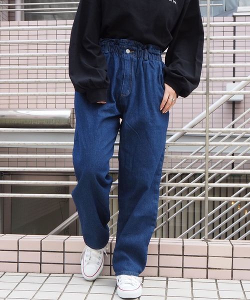 tiptop(ティップトップ)の「【ZOZO限定アイテム】ウエスト総ゴムパンツ(デニムパンツ)」|ネイビー