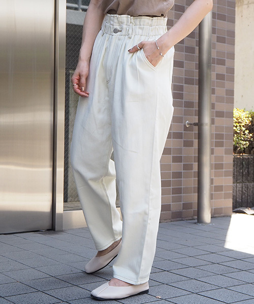 tiptop（ティップトップ）の「【web限定アイテム】ウエスト総ゴムパンツ（デニムパンツ・レディース・ブラック/ネイビー/ブルー/アイボリー・FREE）」の10枚目の写真