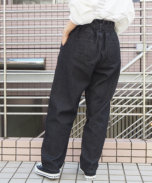 tiptop（ティップトップ）の「【web限定アイテム】ウエスト総ゴムパンツ（デニムパンツ・レディース・ブラック/ネイビー/ブルー/アイボリー・FREE）」の12枚目の写真
