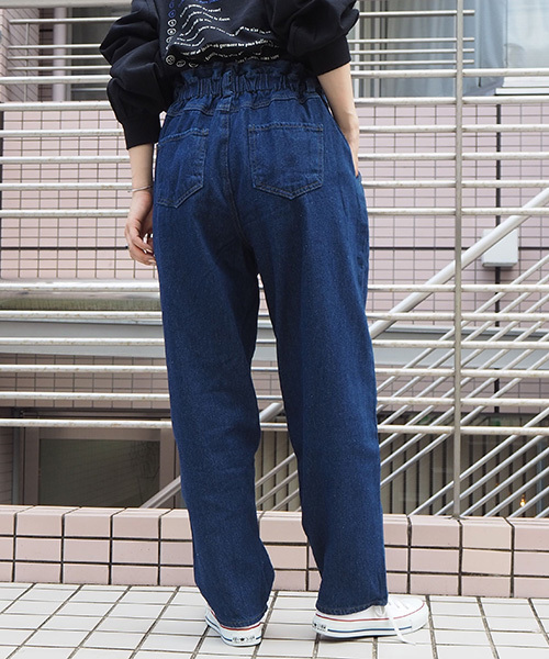 tiptop（ティップトップ）の「【web限定アイテム】ウエスト総ゴムパンツ（デニムパンツ・レディース・ブラック/ネイビー/ブルー/アイボリー・FREE）」の11枚目の写真