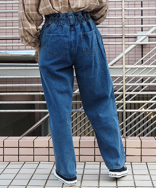 tiptop（ティップトップ）の「【web限定アイテム】ウエスト総ゴムパンツ（デニムパンツ・レディース・ブラック/ネイビー/ブルー/アイボリー・FREE）」の14枚目の写真