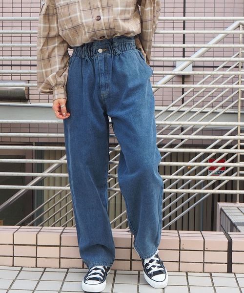 tiptop（ティップトップ）の「【web限定アイテム】ウエスト総ゴムパンツ（デニムパンツ・レディース・ブラック/ネイビー/ブルー/アイボリー・FREE）」の20枚目の写真