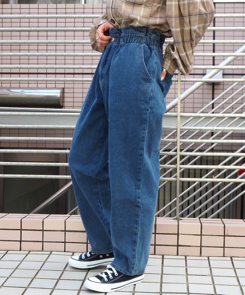 tiptop（ティップトップ）の「【web限定アイテム】ウエスト総ゴムパンツ（デニムパンツ・レディース・ブラック/ネイビー/ブルー/アイボリー・FREE）」の19枚目の写真